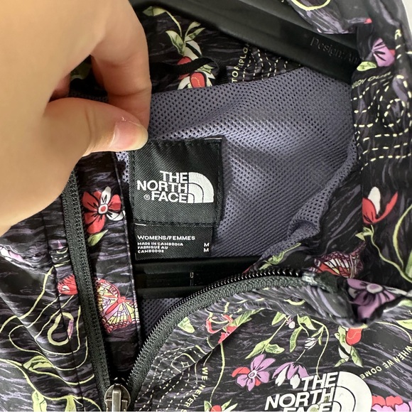 The North Face Black Floral Half-Zip Pullover with Pink & Green Accents - Picture 3 of 7
